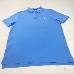 Polo by Ralph Lauren Men’s Heather Blue‎ Pique Knit Short Sleeve Polo Size S